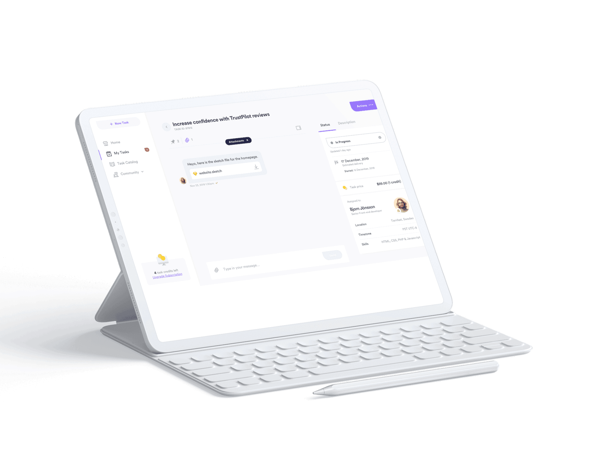 AI Personal Productivity Coach Interface